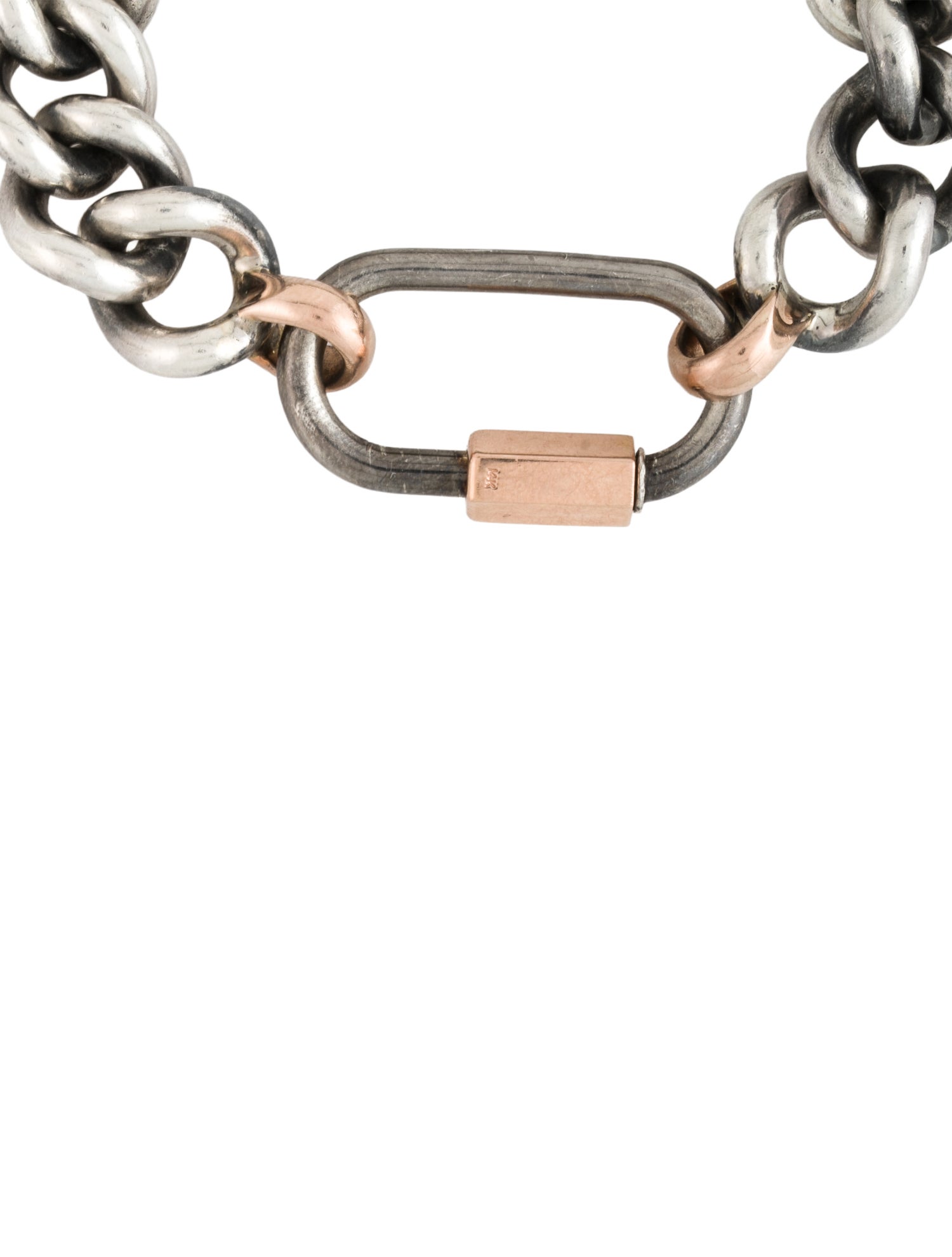 Marla Aaron Two-Tone MiniMega Curb Chain Bracelet